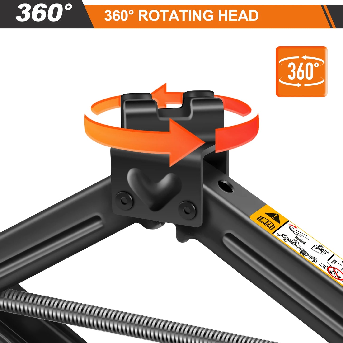 Car Scissor Jack 2T Auto Emergency Crank Lift Stand Labor-Saving Repair & Tire Replacement Tool with Wrench for SUV Vehicles