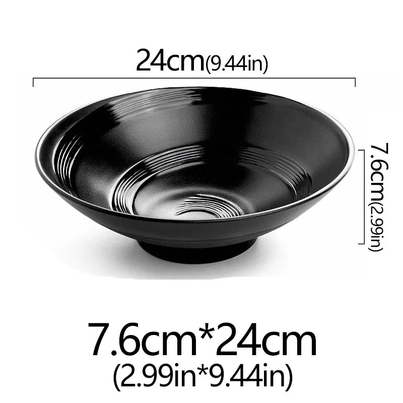 Frosted Melamine Ramen Bowl Imitation Porcelain Large Noodle High Temperature Resistance Bowl Salad Soup Bowl Fast FoodTableware