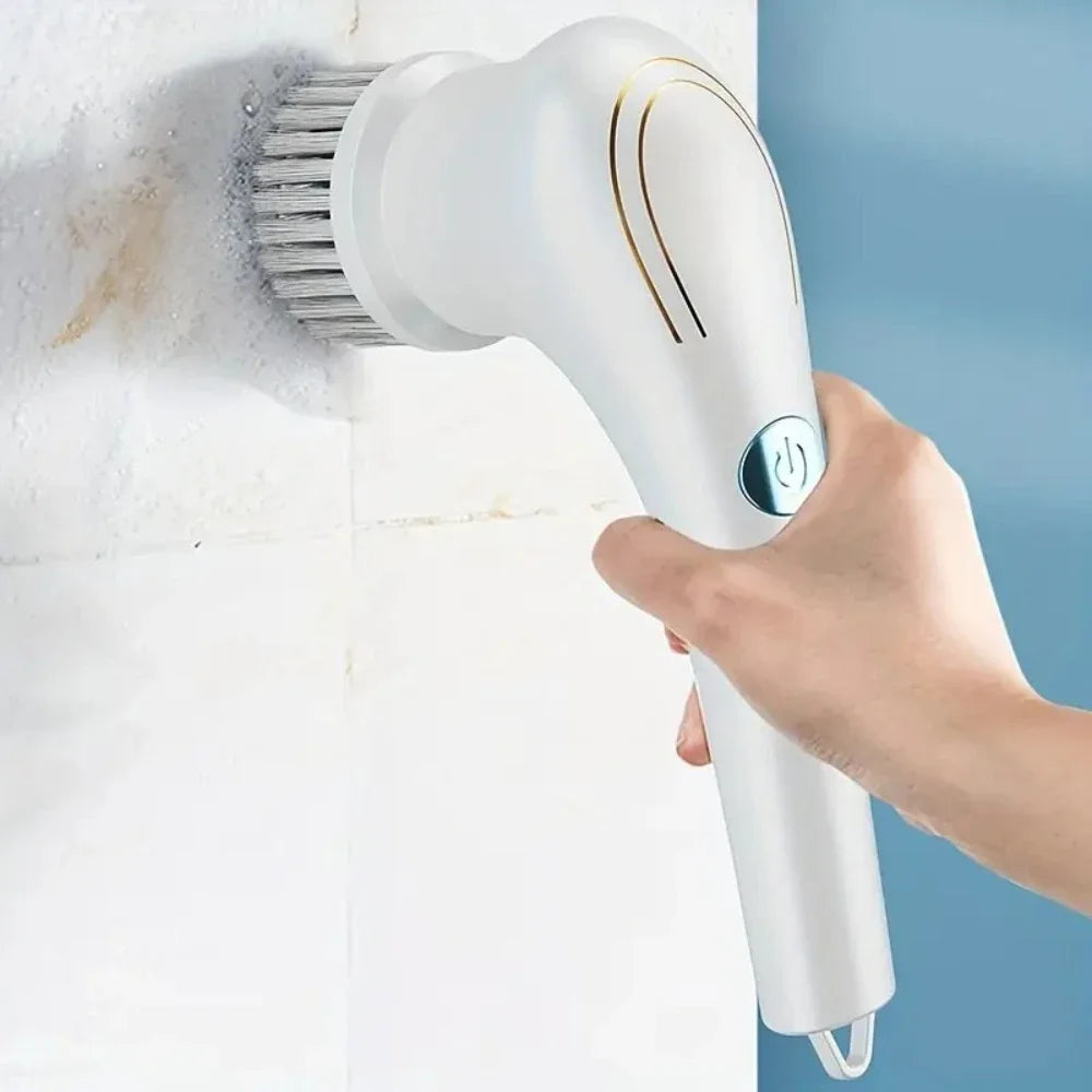 Handheld Electric Spin Scrubber - Cordless Power Cleaning Brush, Heavy-Duty for Kitchen Grease, Bathroom Grout & Tile Cleaning
