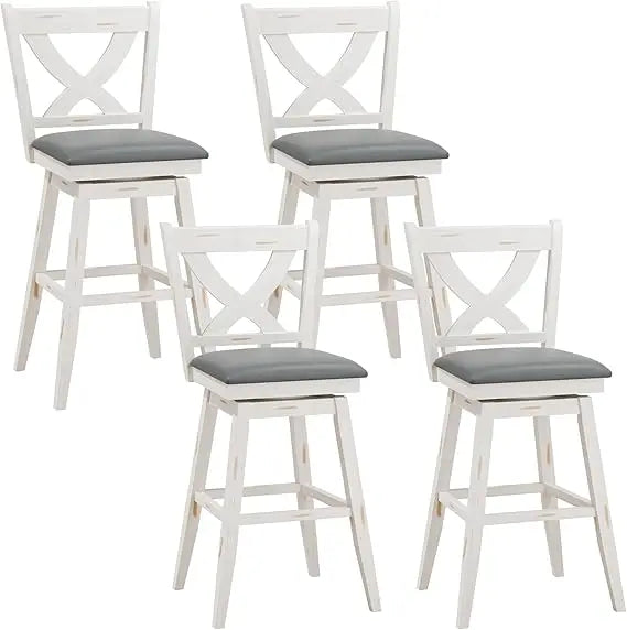 Repick XBack Bar Stools Package Of 4 Sturdier Swivel