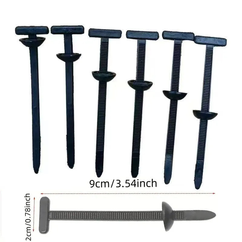 Upgraded Nylon Cable Ties, Self-Locking T Rivet Zip Ties Kit for Car Fender Trunk Bumper Repair, Home & Garage Automotive