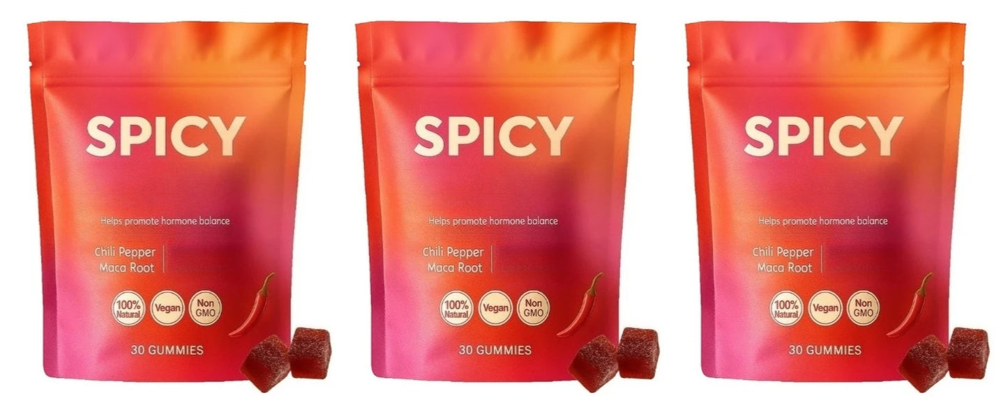 Hormonal Balance Gummie Peach Flavor Contain Chili Pepper and Maca Root Extract Support Daily Health & Energy Recovery