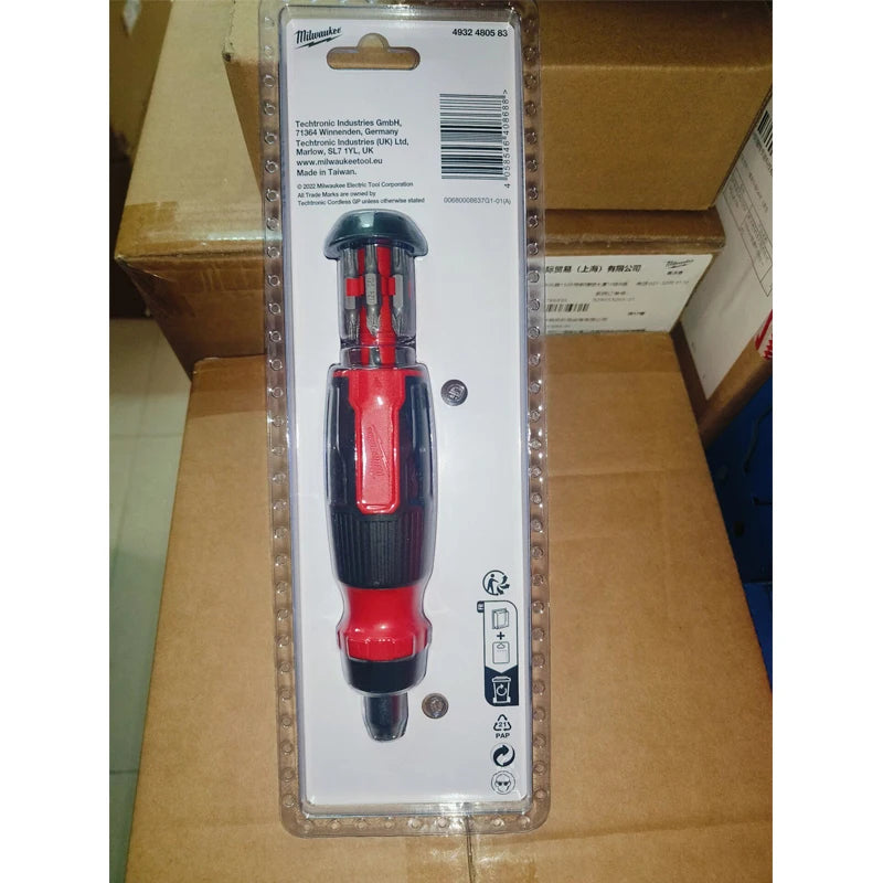 Milwaukee 27-in-1 Ratchet Screwdriver 48-22-2904/4932480583 All-Metal High Torque Multi-Bit with Extension & Storage