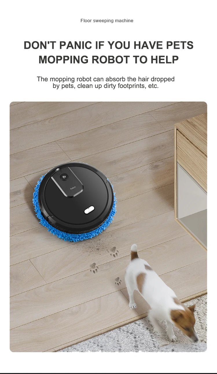 Smart Sweeping and Mop Robot Vacuum Cleaner Dry and Wet Mopping Rechargeable Robot Home Appliance with Humidifying Spray