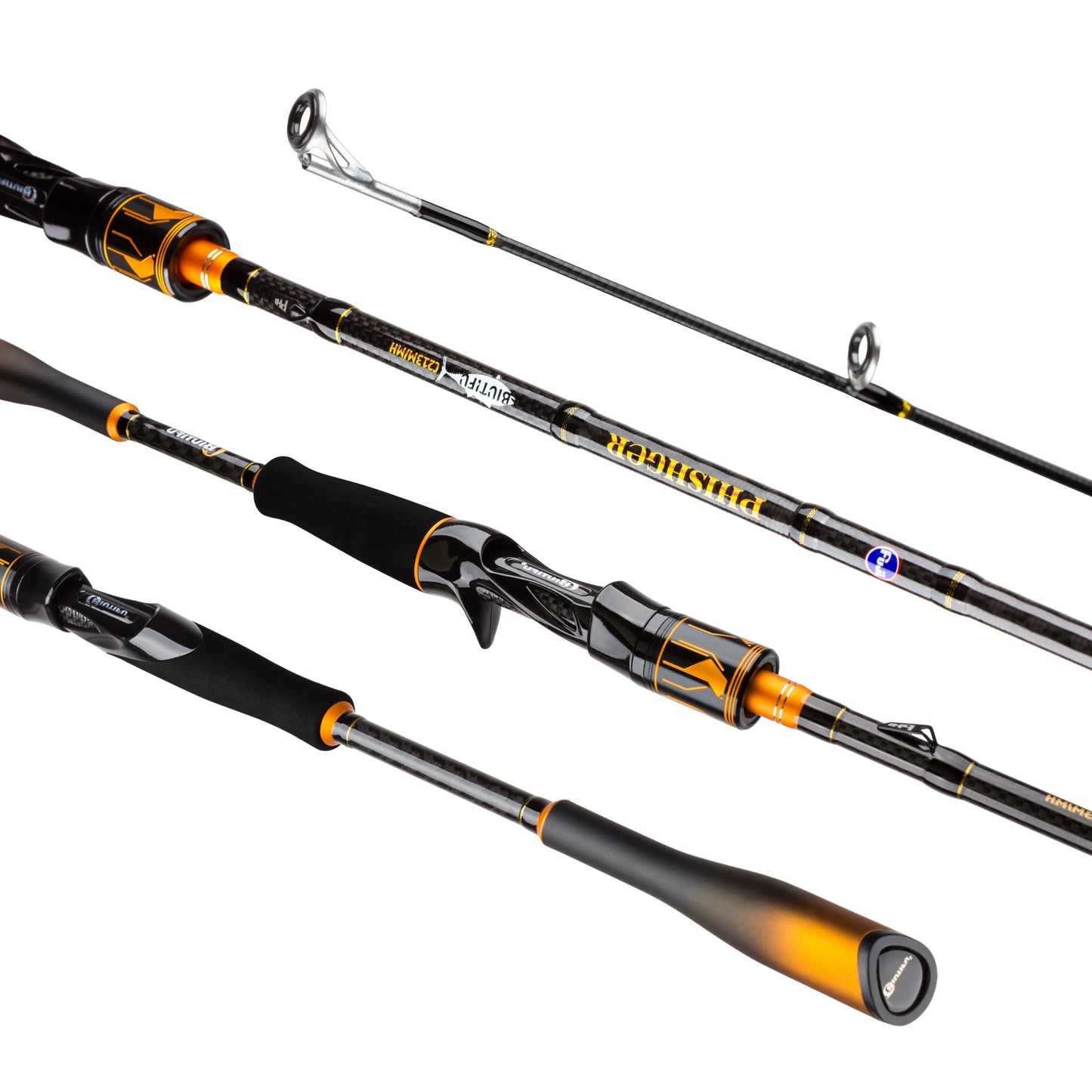 BIUTIFU Spinning Casting 2Tips Fishing Rods 1.8m 1.98m 2.1m 2.25m 2.4m 2.55m 2.7m Fuji Guide 2 Sections T1000 Carbon Baitcasting 7-80g Lure Bass Pike Fast Surf Pole