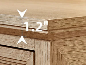 2 Pack Farmhouse 3 Drawer Bedside Cabinet, Wooden End Night Table With Metal Handles 24"W For Indoor Storage