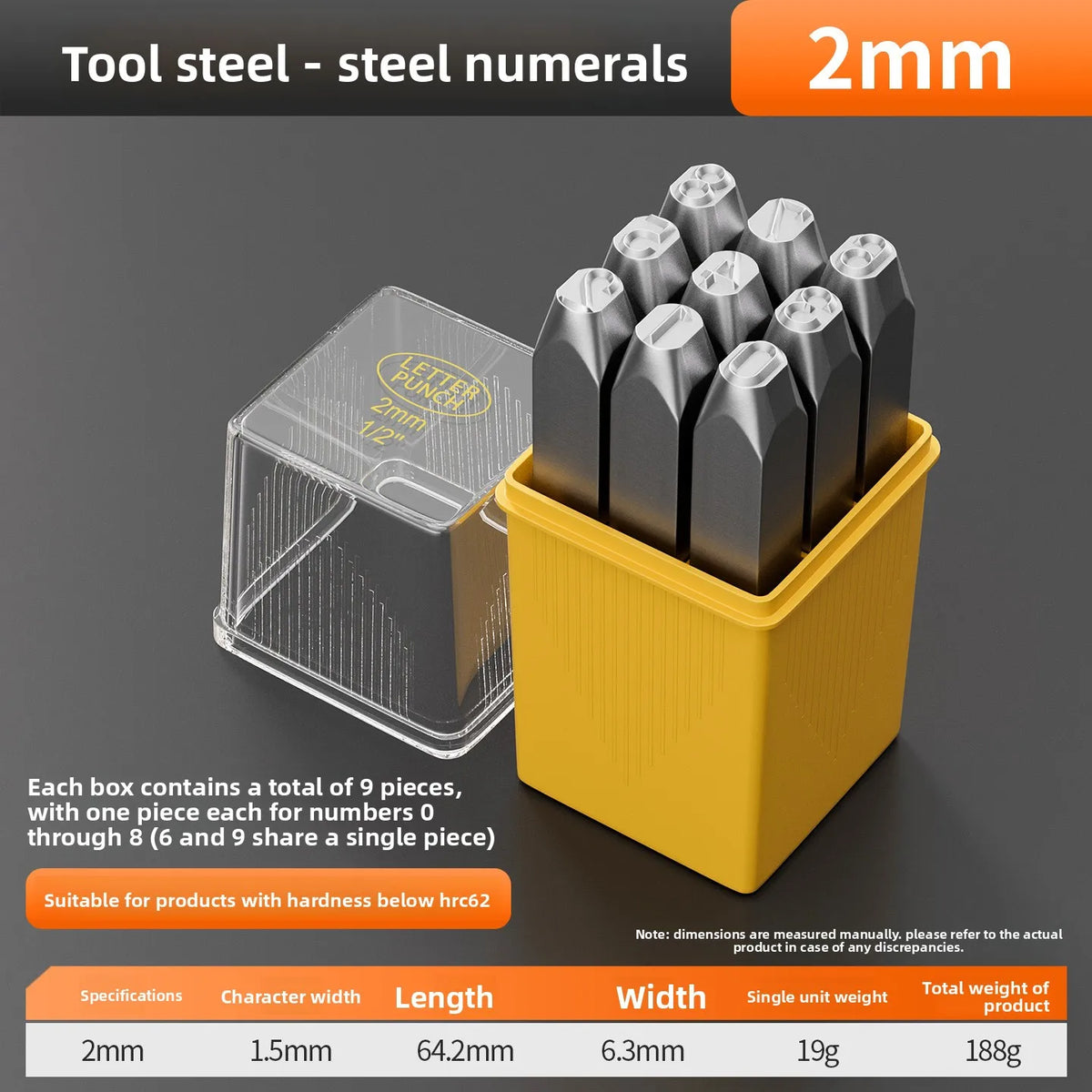 Factory Direct Letter Steel Stamp Set Hardened Industrial Number & Letter Punch Dies