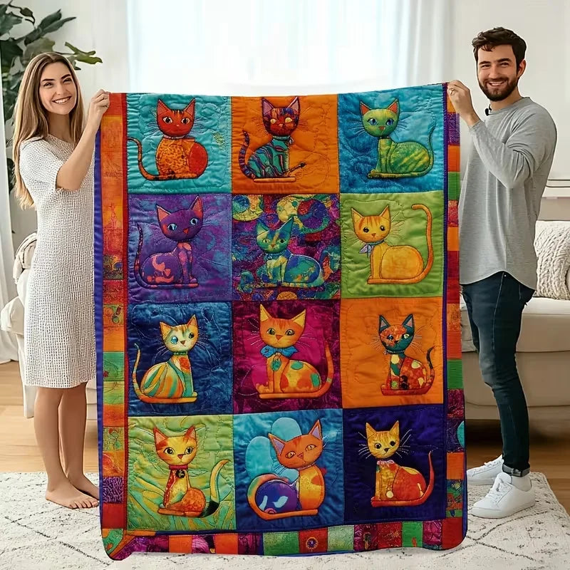 Paw Prints Pattern Used for Sofa Bedroom Living Room Bed Blanket Flannel Gifts for Family Friends Camp Travel Flannel Blankets