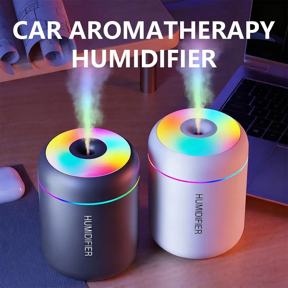 Mini Humidifier Humidification 7-color Breathing Ambient Light Aroma Diffuser Essential Oil Purifier Mist For Car Home Bedroom