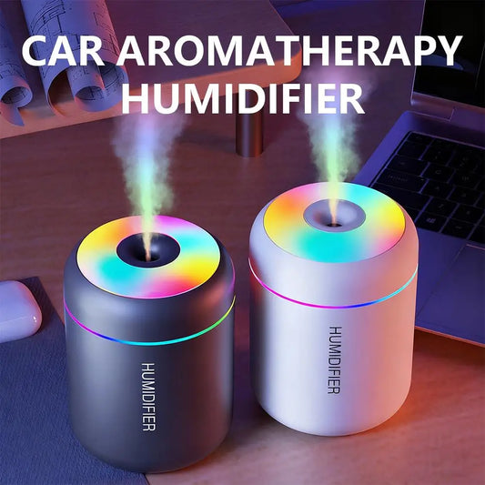 Mini Humidifier Humidification 7-color Breathing Ambient Light Aroma Diffuser Essential Oil Purifier Mist For Car Home Bedroom