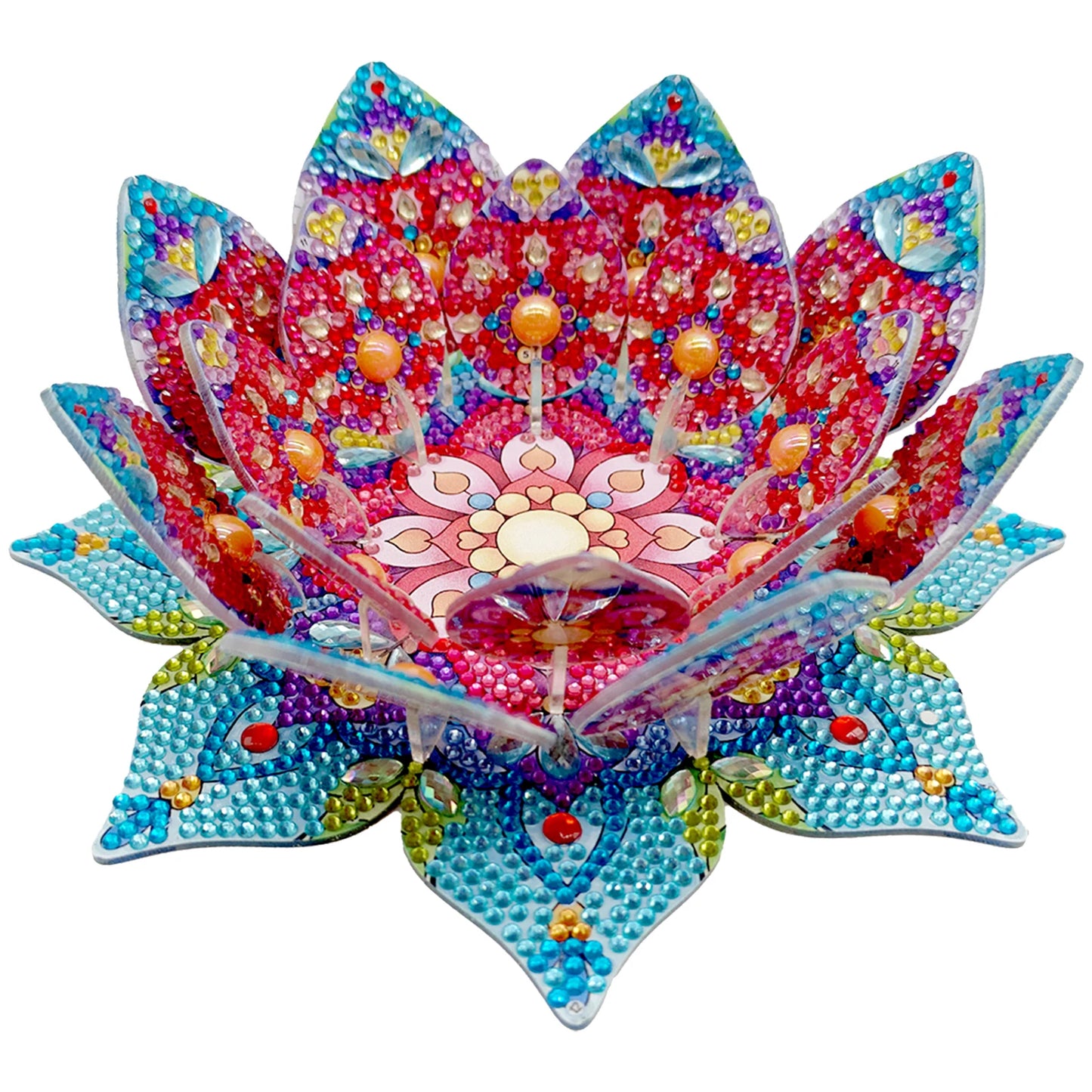 Lotus Candlestick DIY Diamond Tabletop Ornaments Kit Diamond Painting Tabletop Decorations for Adult Beginner Home Office Decor