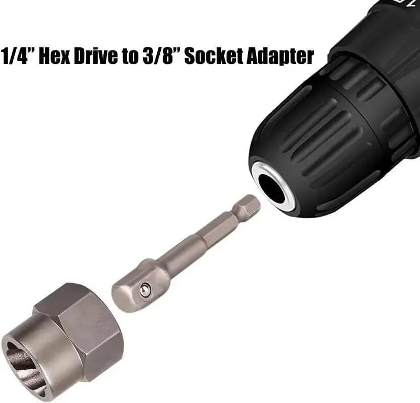 14Pcs Lug Nut Remover Kit With Durable Hex Adapter