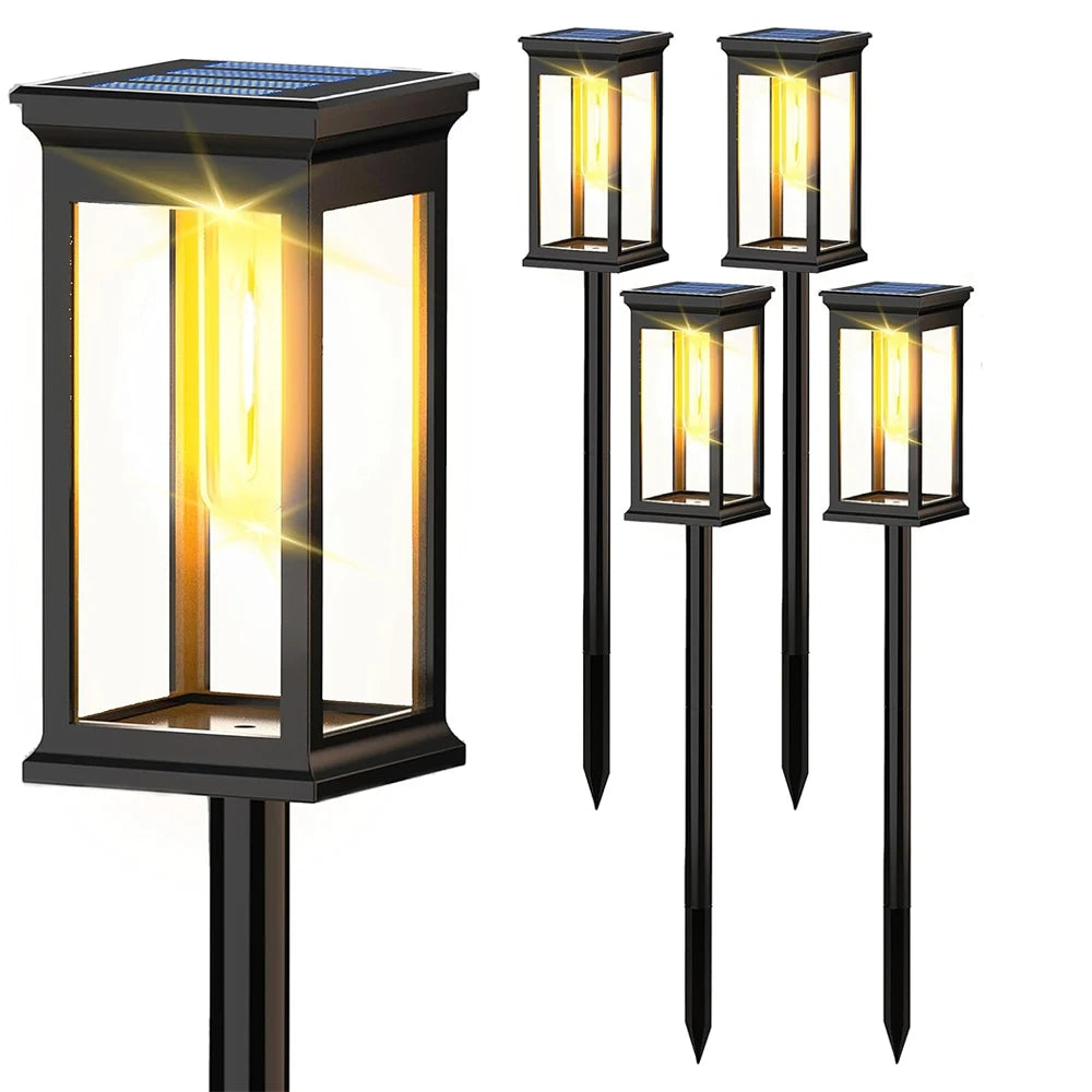 Solar Led Pathway Lights Automatic Waterproof Garden Decor