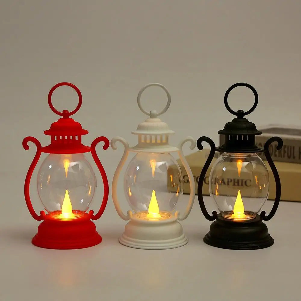 Retro Desk Lamp Battery Powered LED Retro Portable Lantern Home Decor Lights LED Tent Light For Living Room Patio Festival Decor