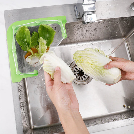 Kitchen Sink Filter Set Strainer Basket Leftover Sink Mesh Vegetable Fruit Drainer Basket Sink Filter Shelf Drainage Accessories