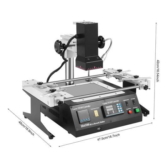 IR6500 BGA Rework Station Infrared Solder Welder System Closed-loop Temperature Control,1250W Electric Welding Table w/USB Cable