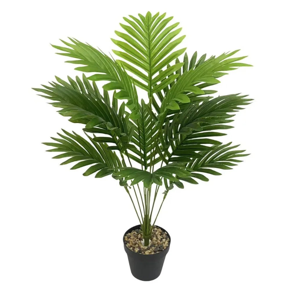 70-120cm Large Artificial Palm Tree Tropical Green Leaves Fake Plants Plastic Monstera Faux Tree Branch for Home Kitchen Decora