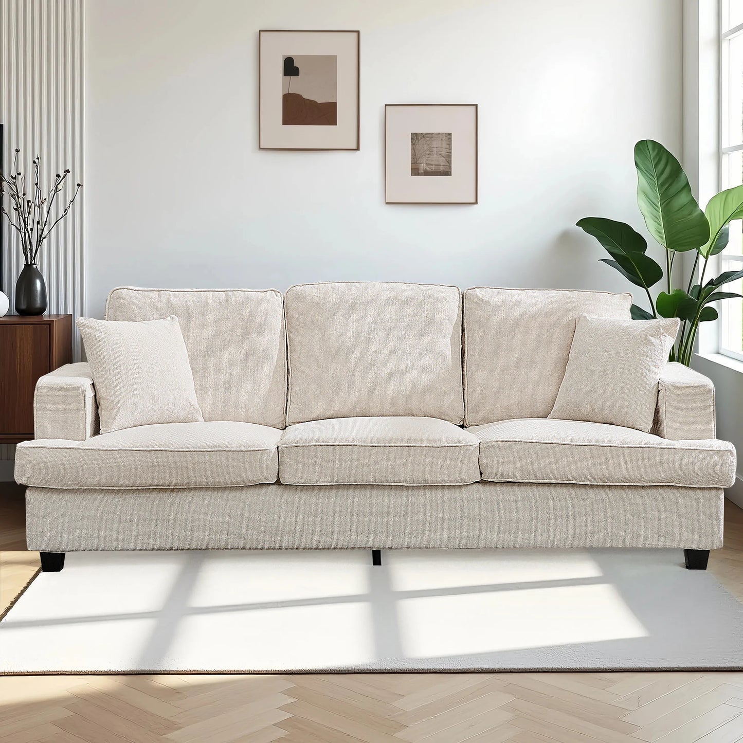 Premium Cloud Chenille Sofa For Elegant Living Room Style