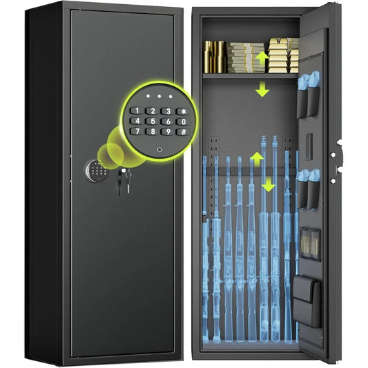 14-16 Gun Safe for Rifles and Pistols,Quick Access Rifle Gun Safe with Keyboard Lock, Gun Cabinets for Rifles and Shotguns with