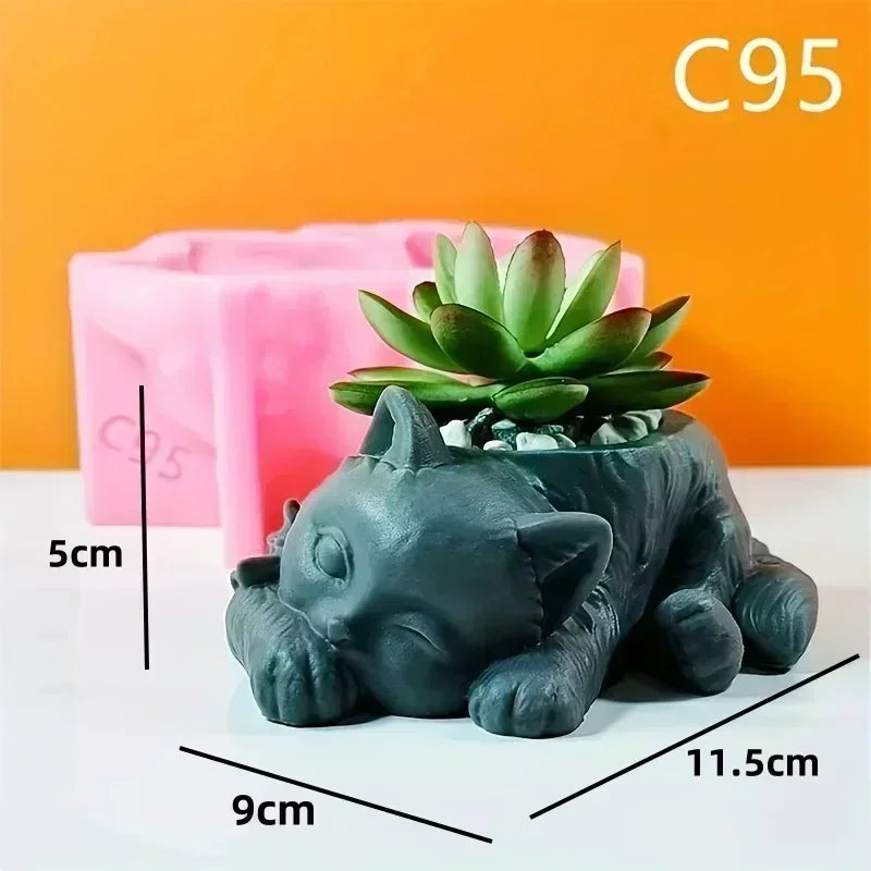 Witch Magic House Relief Pumpkin Succulent Plant Flower Pot Resin Mold  House Relief Storage Box Castle Candle Cup Gypsum Molds