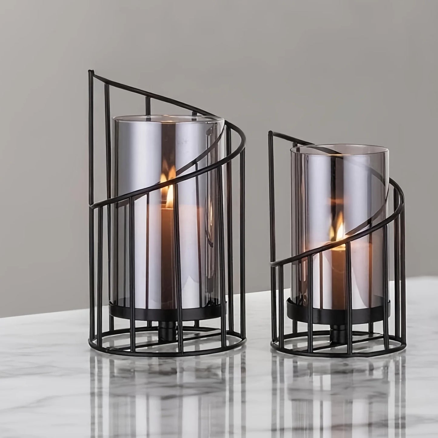 Stunning Spiral Glass Hurricane Candle Holder For Wedding Centerpieces