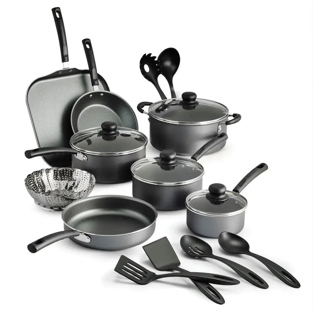 PrimaWare 18-Piece Stainless Steel Nonstick Cookware Set