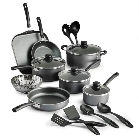 PrimaWare 18-Piece Stainless Steel Nonstick Cookware Set