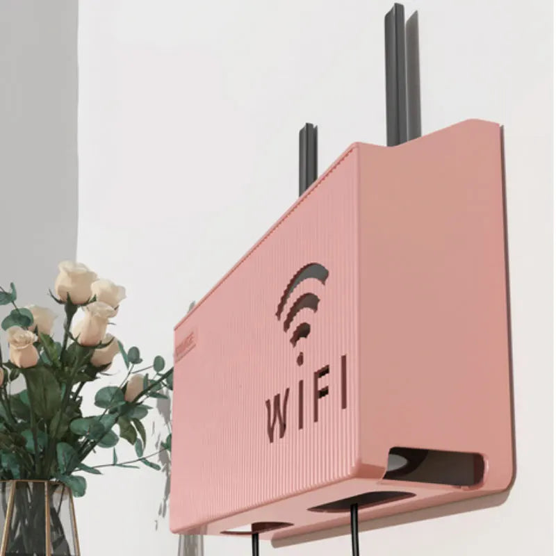 1PC Wall Hanging Wireless Wifi Router Shelf Storage Box ABS Plastic Organizer Box Cable Power Bracket Organizer Box Home Decor