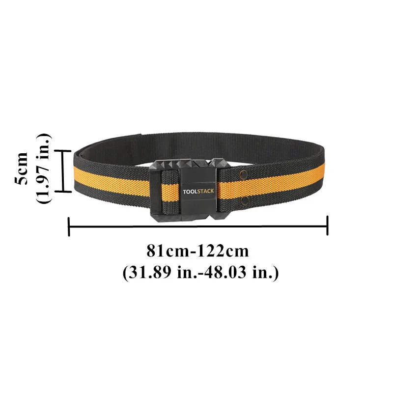 TOOLSTACK Construction Belt Thickened High-Quality Oxford Firm Stitching Work Belt Lightweight Adjustable Buckle Working Belt