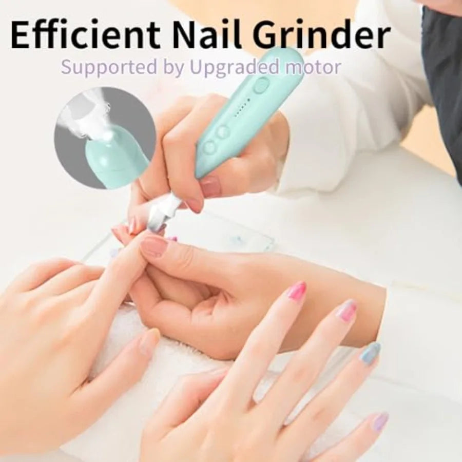 Manicure Pedicure Kit for Women Professional Nail Grinder for Senior Thick Toenail Cordless Electric Nail File 5 Speeds Pedicur