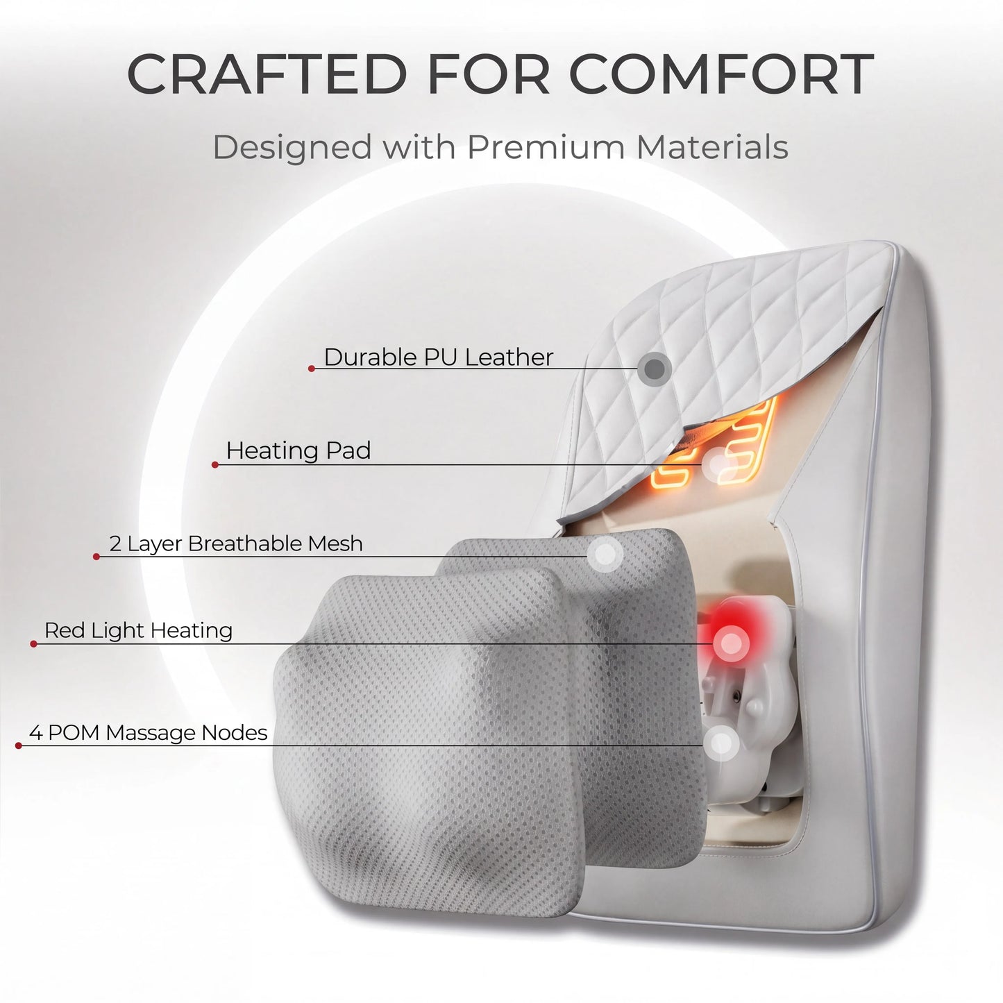 Back Massager Neck Massager with Heat 3D Kneading Massage Pillow for Relax Neck Back Shoulder Legs Gifts for Men Women Mom Dad