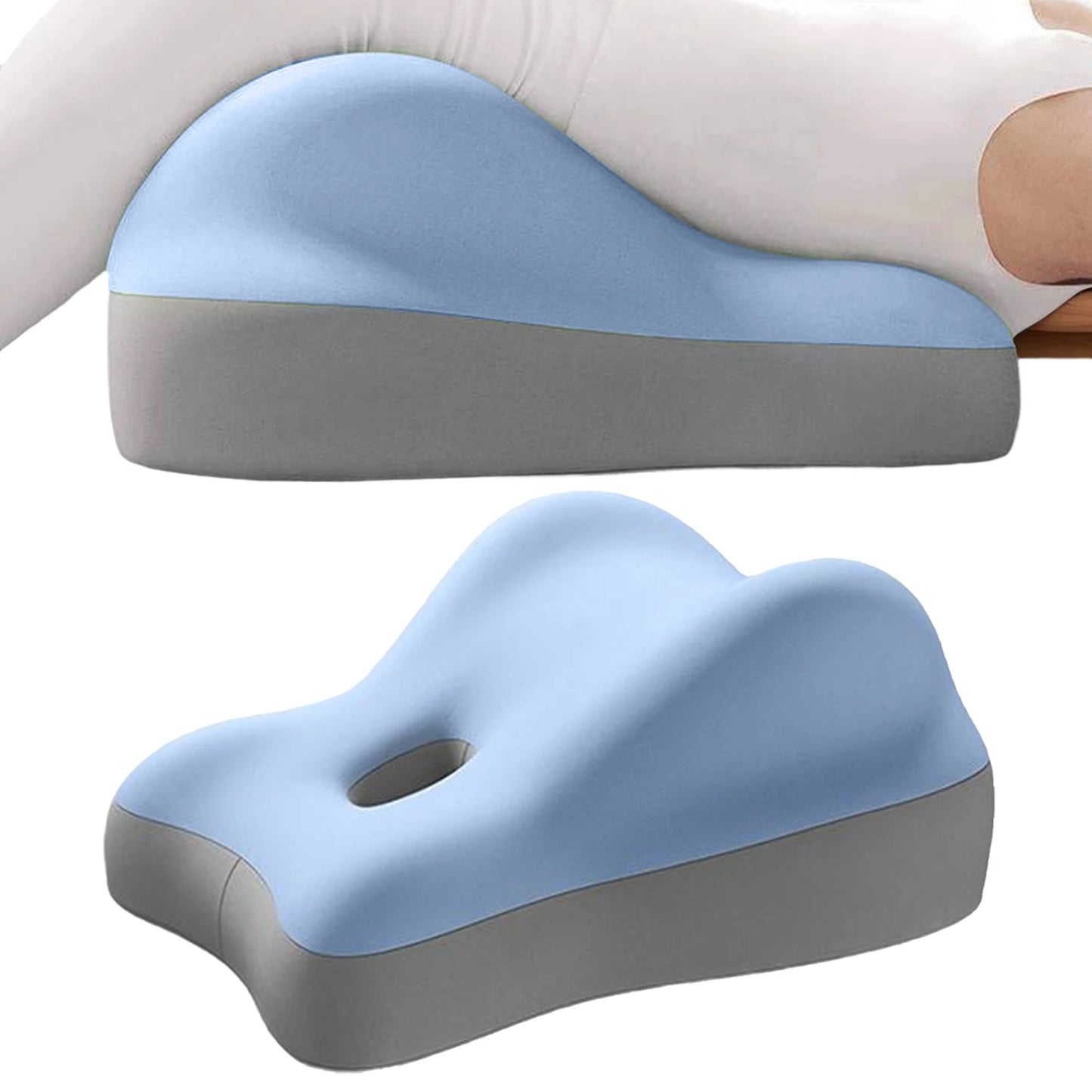 Memory Foam Pillow Ergonomic Bed Pillow Bedroom Waist Cushion Pillow Positioning Cushion for Back Neck & Waist Pain Relief