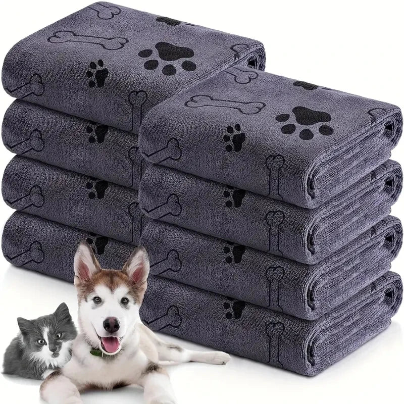 Soft Microfiber Dog Towels Quick Dry Absorbent Bathing