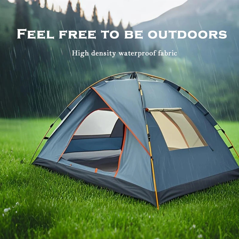 2-Person (blue)/4-Person (white), Extra-Large Tent with Mesh Screen, Lightweight Family Tent|Quick Setup for Park Picnics