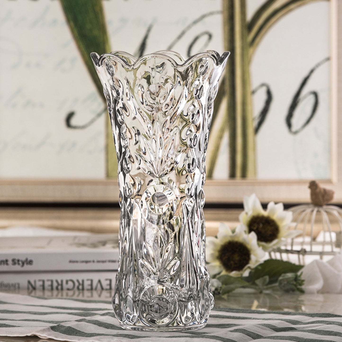 American Living Room Model Room Hotel Handmade Ryukuang Crystal Glass Vase Flower Arrangement Decorative Utensils And Ornaments