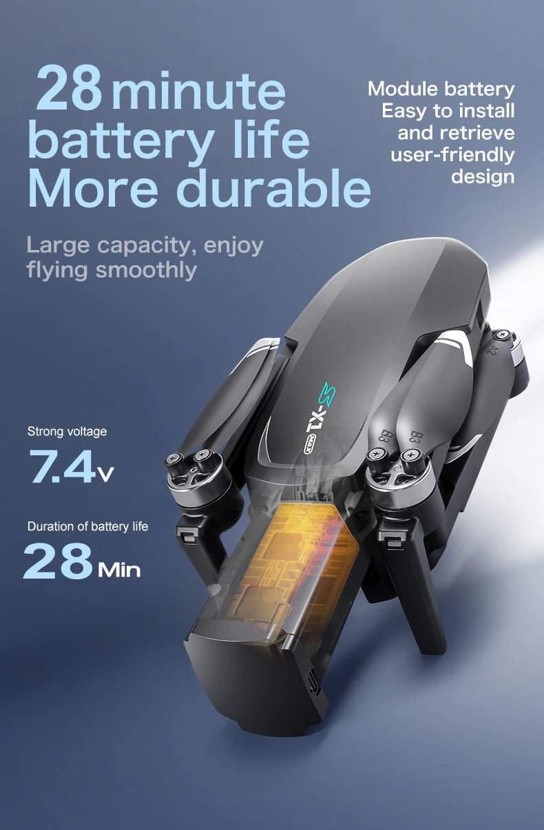 S-X1 MAX GPS Drone Professional 4K Camera 3-axis Gimbal Aerial FPV Brushless Security Drone with Large Screen Control Quadcopter