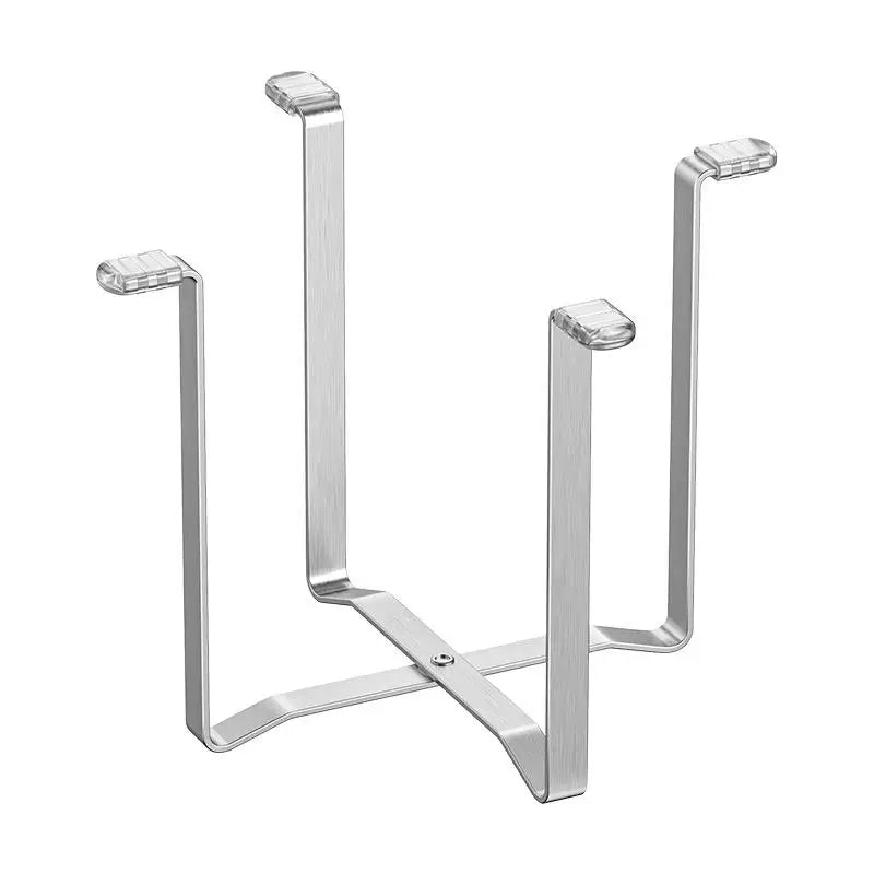 Foldable Garbage Bag Holder Stainless Steel Trash Bag Stand Countertop Waste Bag Support Rack Kitchen Sink Food Scrap Organizer