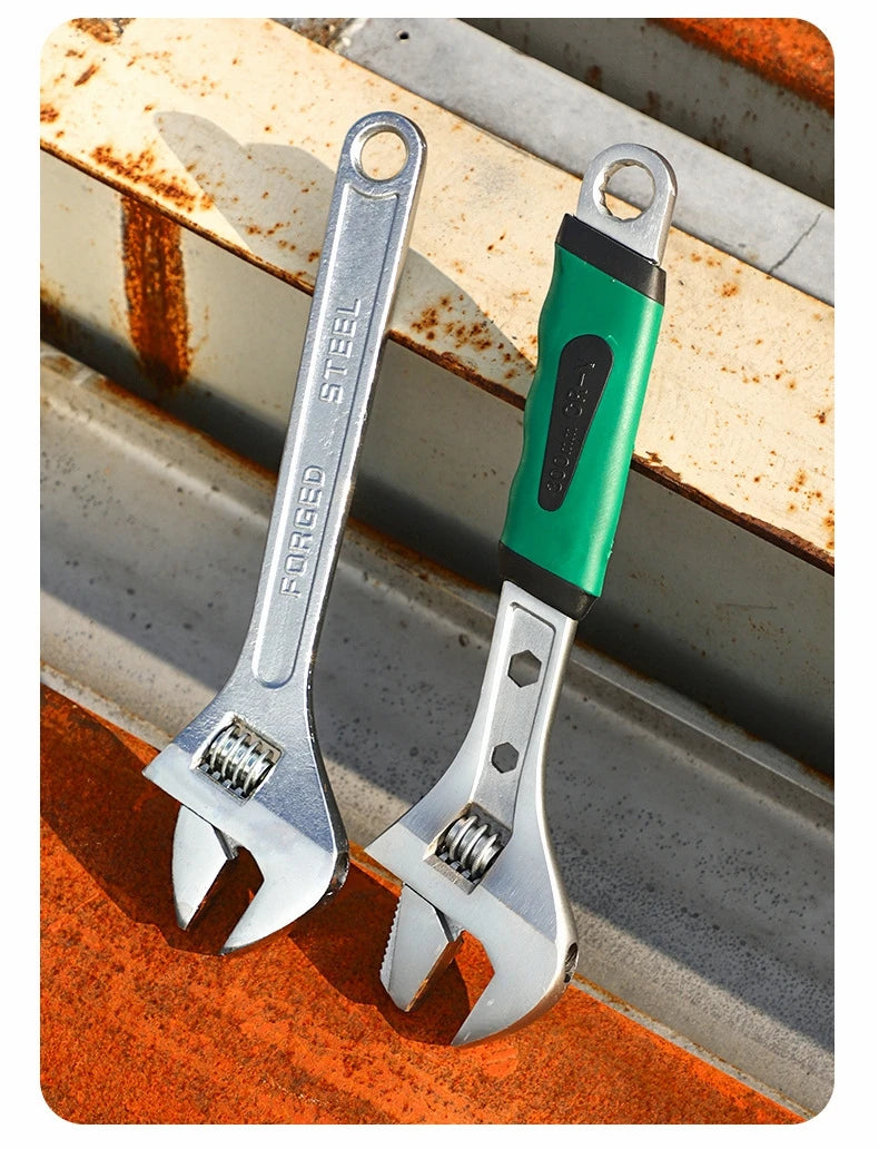 8/10/12 inch Adjustable Wrench Multi-function Universal Spanner Wrenches Set for Greater Leverage Locking Car Maintenance Tool