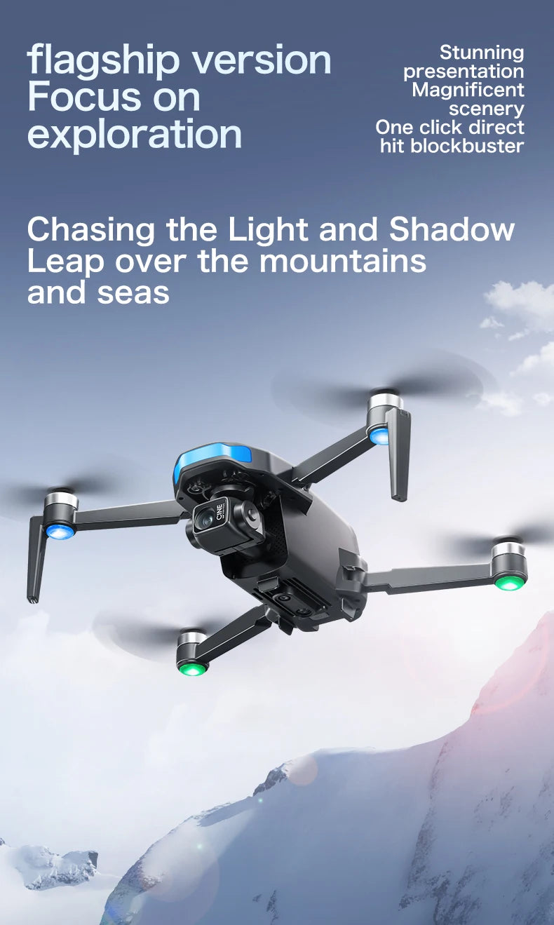 S-X1 MAX GPS Drone Professional 4K Camera 3-axis Gimbal Aerial FPV Brushless Security Drone with Large Screen Control Quadcopter