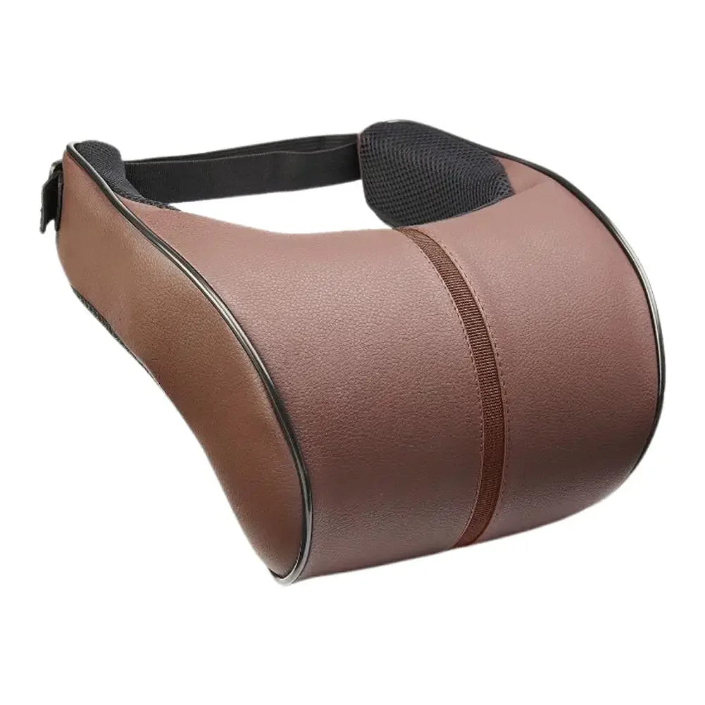 Adjustable Breathable Car Headrest Memory Cotton Car Cushion Leather Neck Pillow Car Waist Pad Automotive Decorative Products