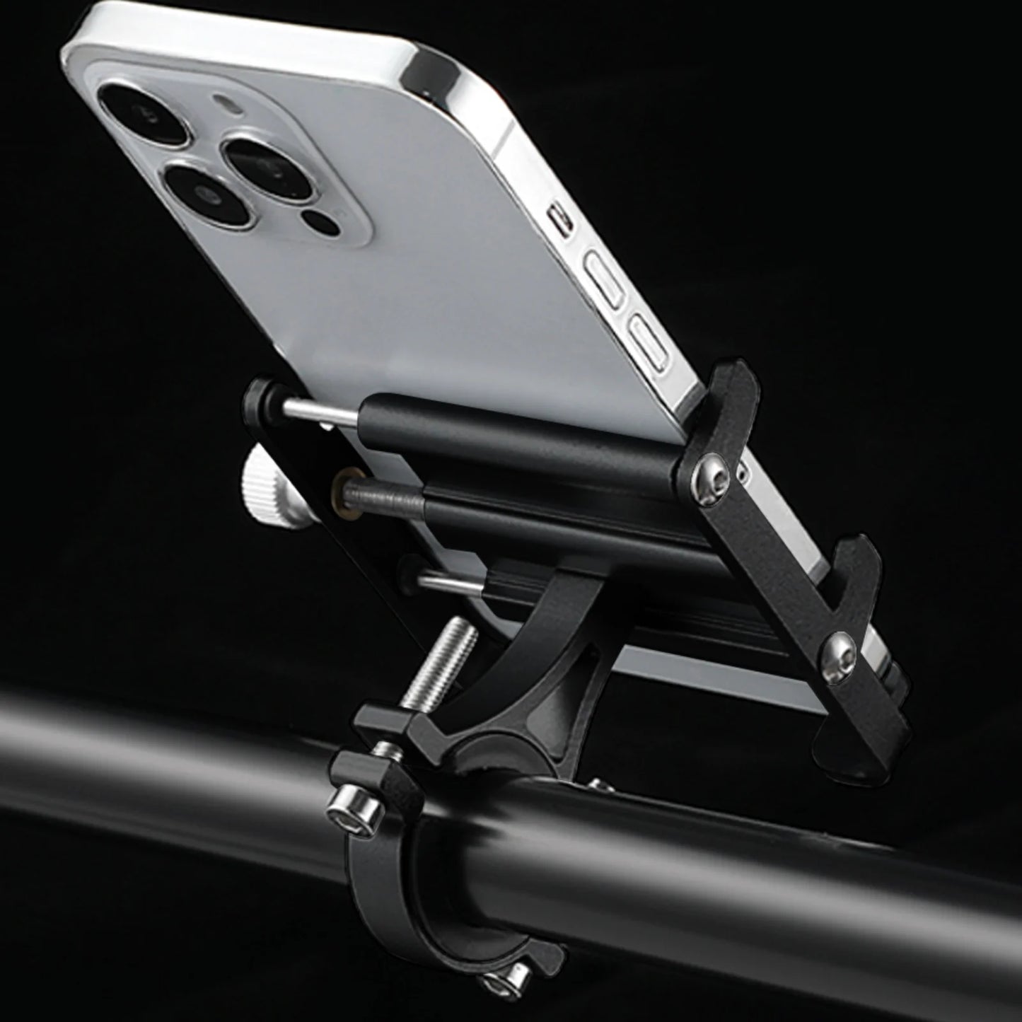 Bicycle Phone Reliable Mount Aluminium Alloy MTB Phone Mount Stand Adjustable Bike Phone Nonslip Holder Fixed Navigation Bracket