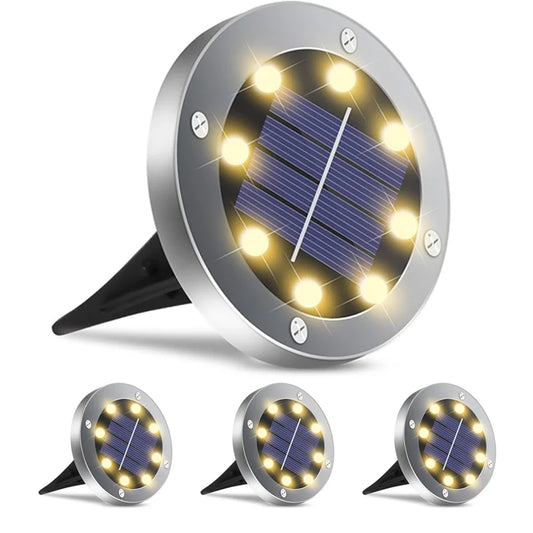 4/8pcs Solar Lights Outdoor, 8 LED Landscape Lighting