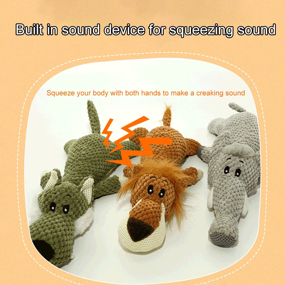 Durable Plush Dog Toy Squeak Chew For Playful Puppies