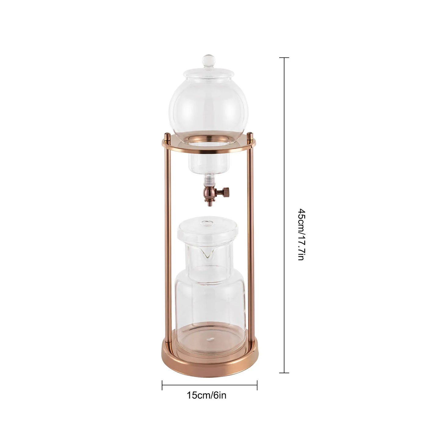 Cold Brew Coffee Maker With Adjustable Valve Glass Carafe