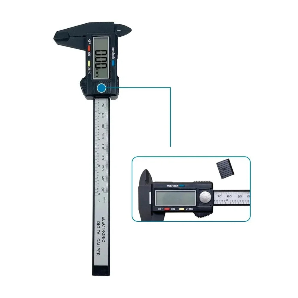 Digital Caliper Gauge With Carbon Fiber Construction