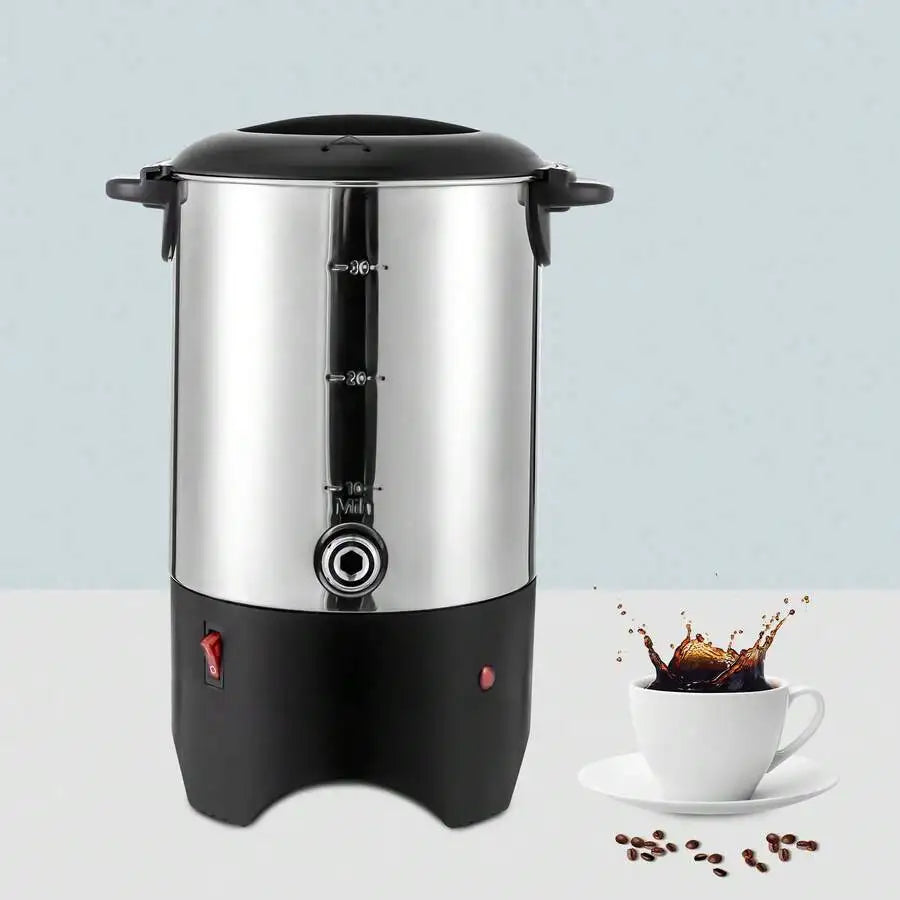 5.2L/175Oz 30 Cups Electric Coffee Maker, 304 Stainless Steel Hot Beverage Dispenser 1000W, 110V