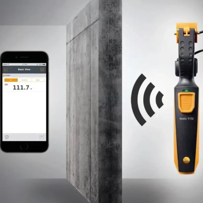 Digital Manifold High-pressure Gauge AND Pipe-clamp Thermometer Operated Via Smartphone 549i AND 115i