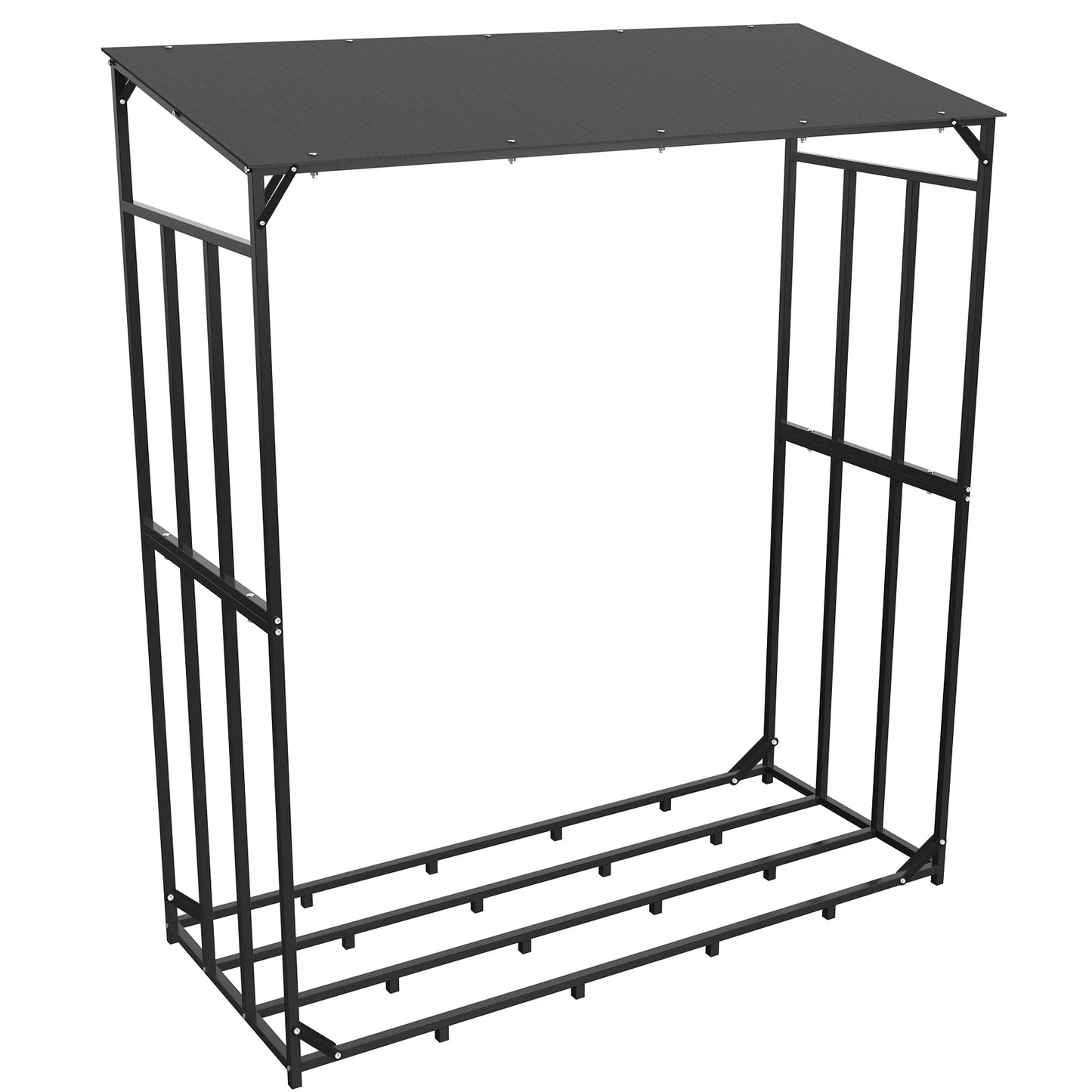 Heavy Duty Outdoor Firewood Rack With Waterproof Cover