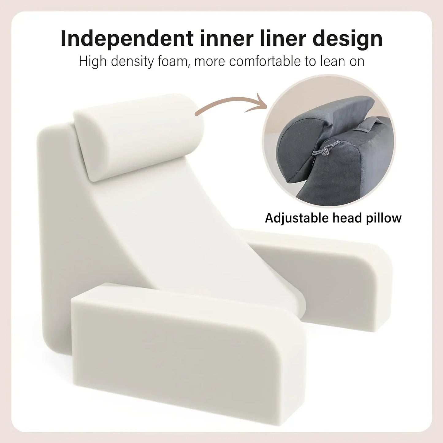 Memory Foam Reading Pillow With Armrests For Bed Comfort