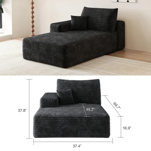 Cloud Style Modular Reclining Sectional Sofa With Fluffy Cushions